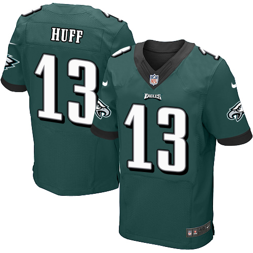 Men's Elite Josh Huff Nike Jersey Midnight Green Home - #13 NFL Philadelphia Eagles